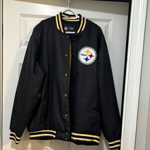 NFL Steelers Black Bomber Jacket